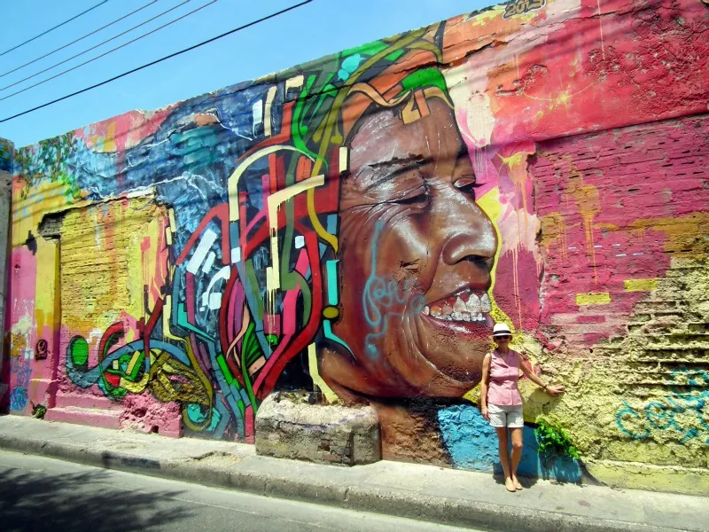 Arte urbano en el barrio de Getsemaní, Cartagena